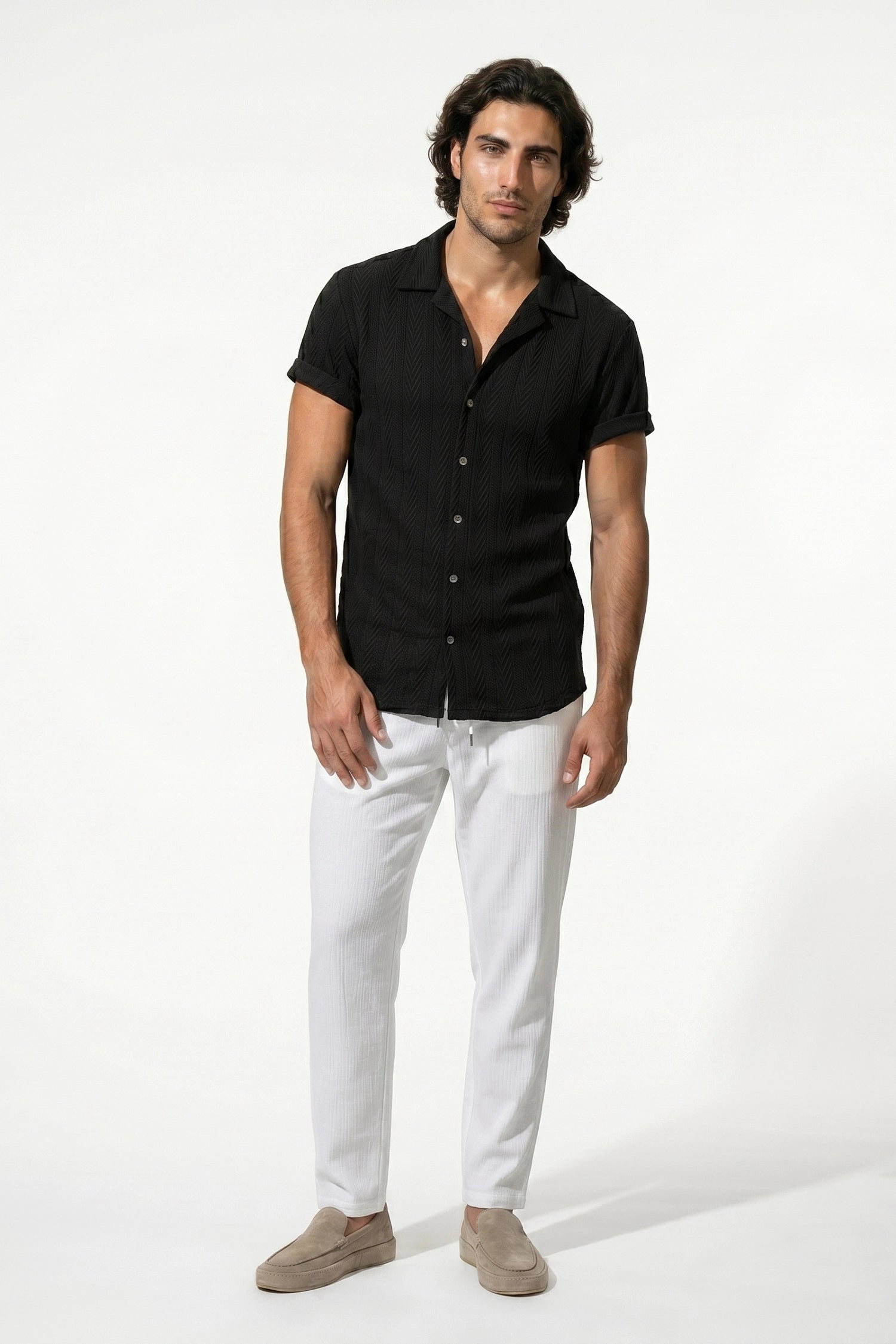 Caurelle | Men’s Linen Shirt and Trousers Set Relaxed Summer Elegance