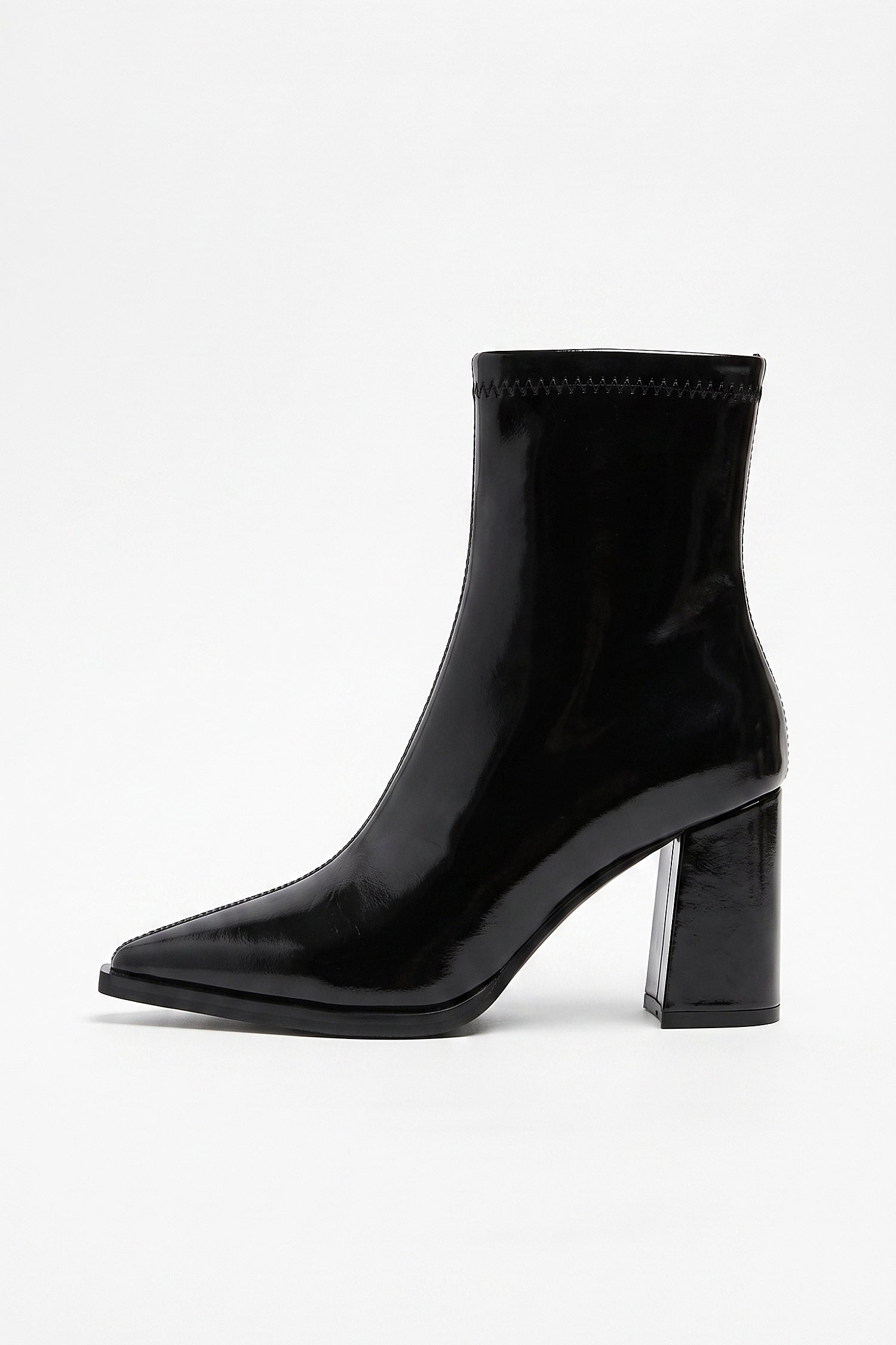Women's Pointed Ankle Boots with Block Heel