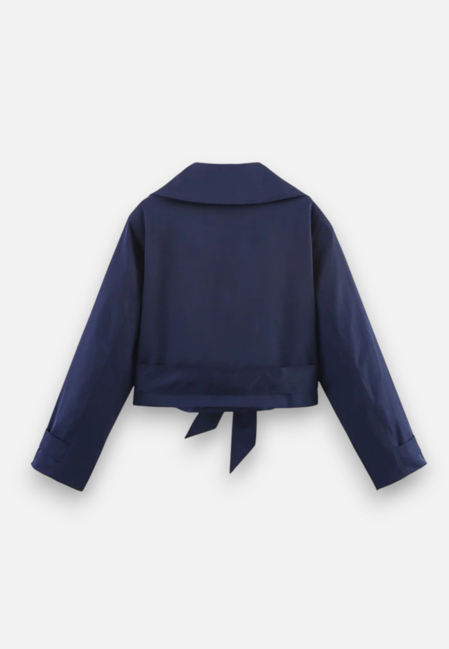 Caurelle | Women’s Cropped Trench – Double-Breasted Belted