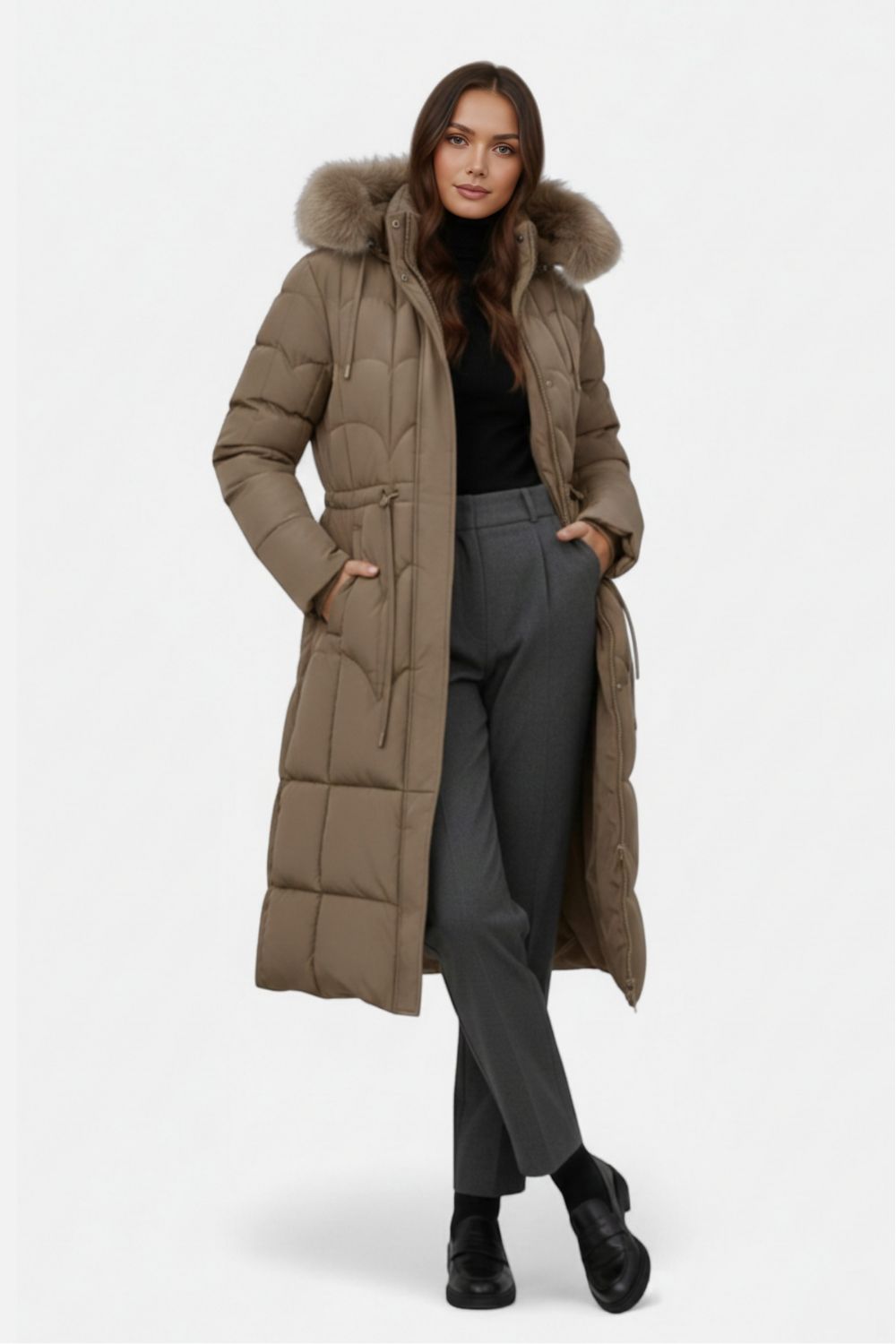 Caurelle | Women’s Long Faux Fur Puffer Coat