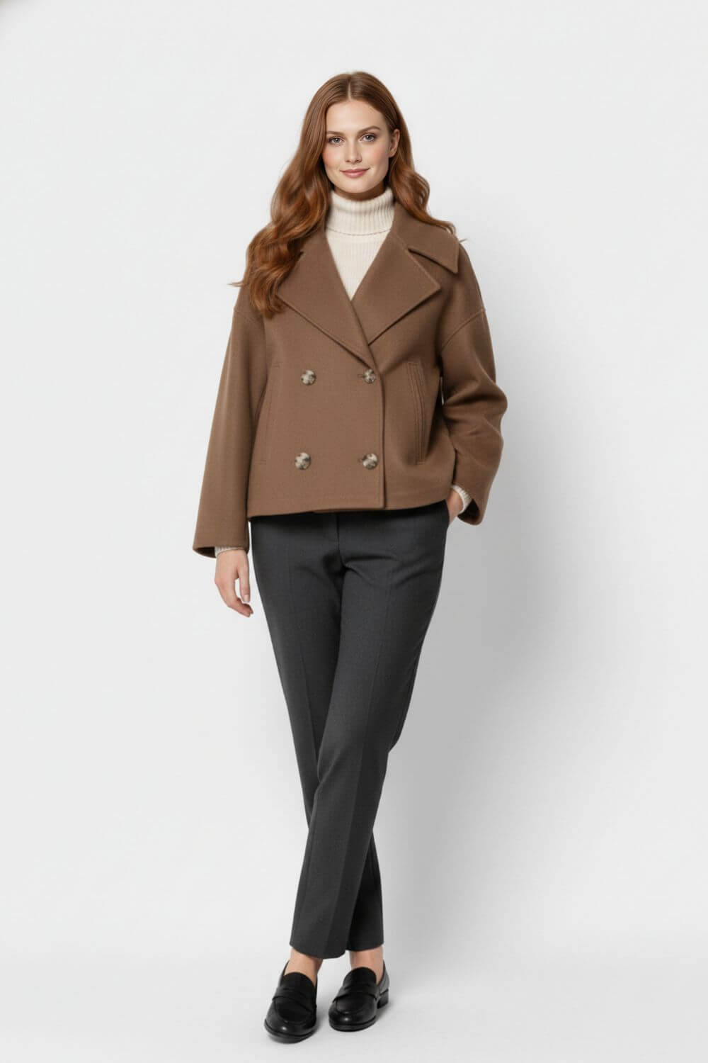 Caurelle | Women’s Cropped Double-Breasted Winter Jacket