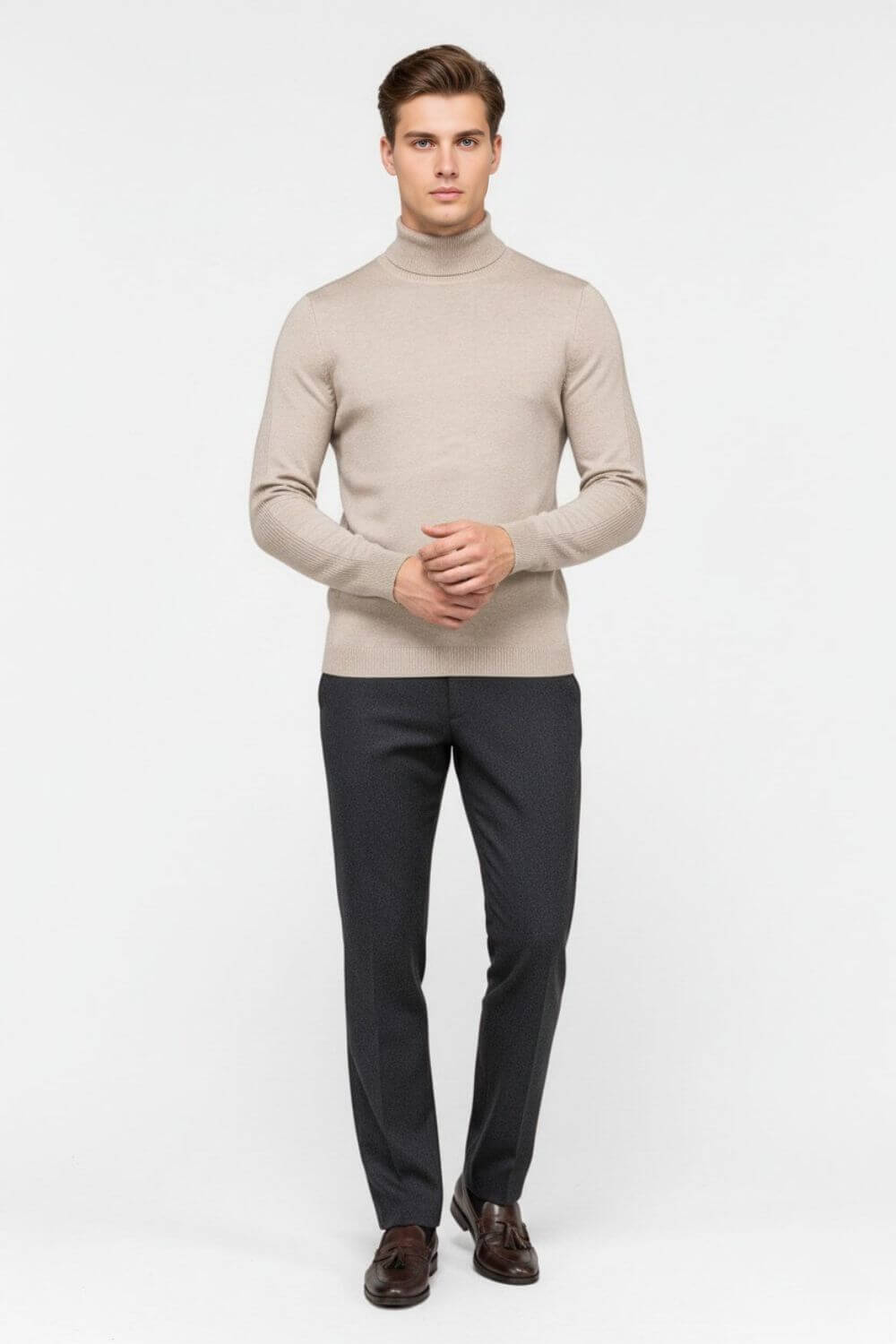 Caurelle | Men’s Autumn & Winter Solid Turtleneck Pullover Jumper