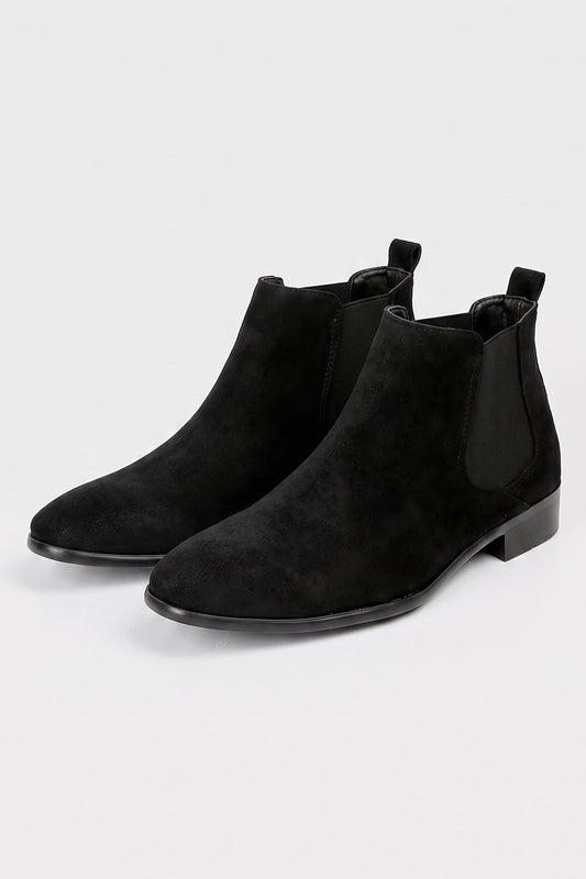 Men's Winter Easy Wear Chelsea Boots with Suede Look
