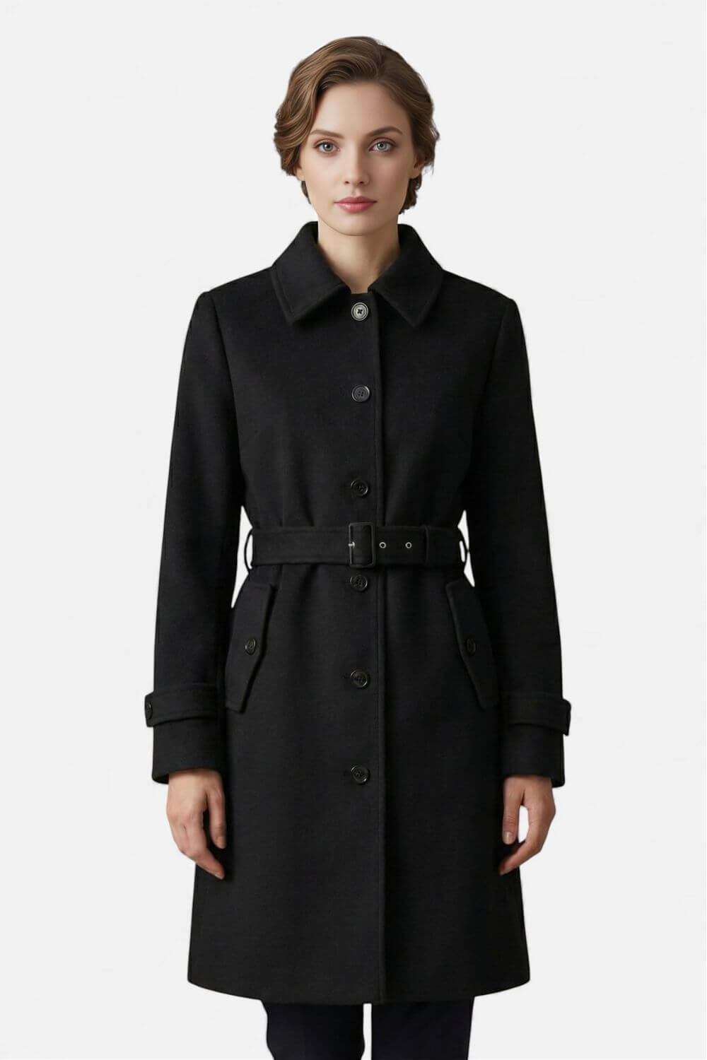 Caurelle | Women’s Refined Belted Long Coat