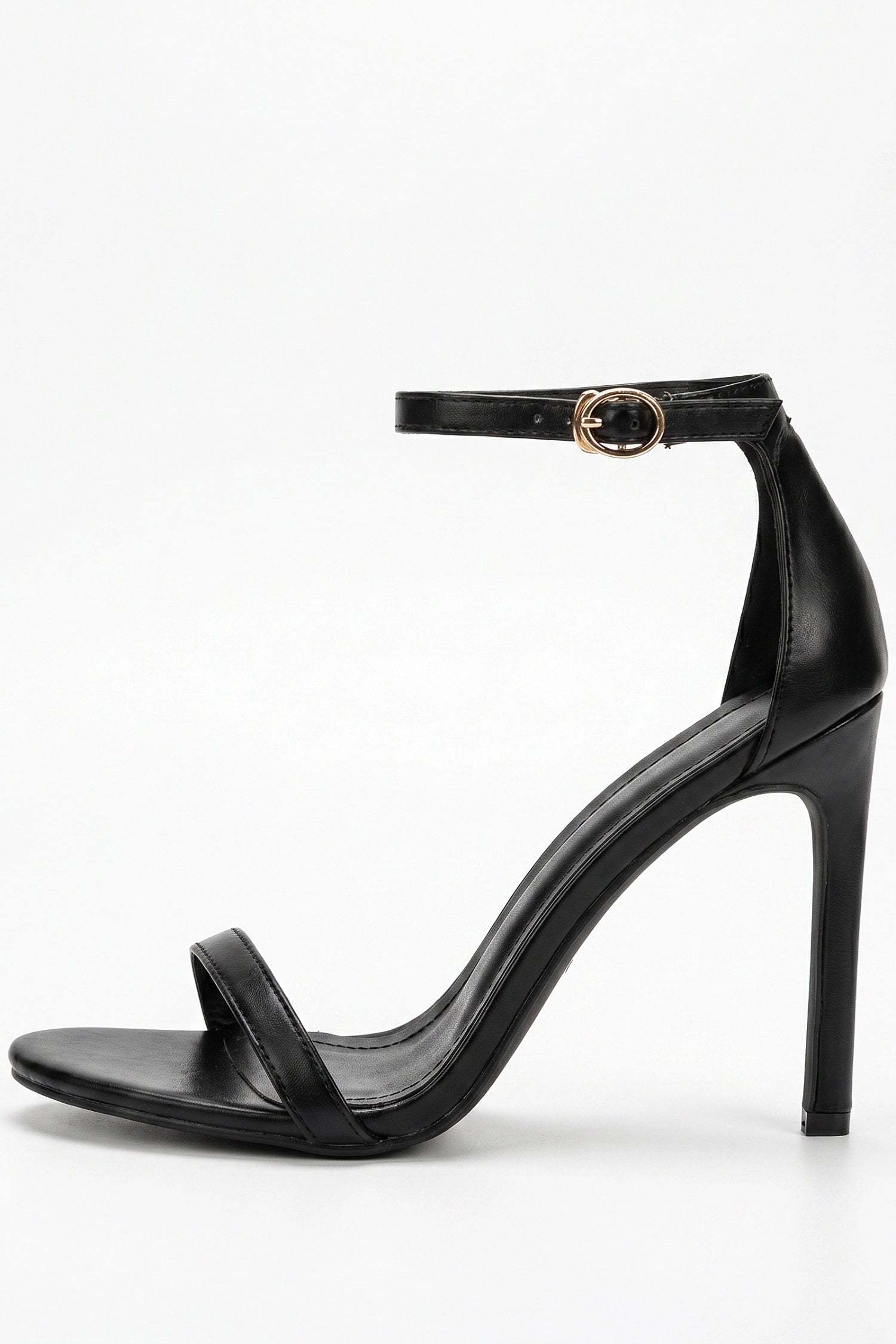 Caurelle | Women’s Open Toe Black High Heels Cut-Out Evening Elegance