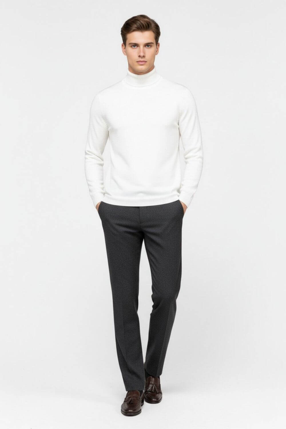 Caurelle | Men’s Autumn & Winter Solid Turtleneck Pullover Jumper