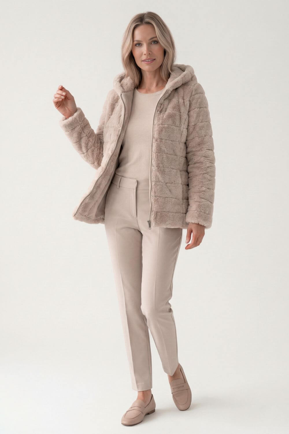 Caurelle | Women’s Faux Fur Fleece Puffer Jacket