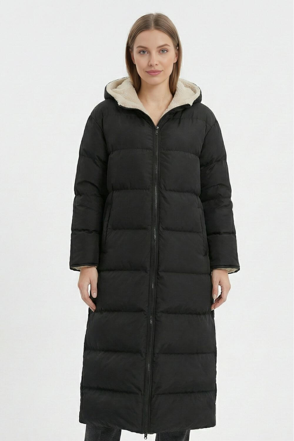 Caurelle | Women’s Long Puffer Coat – Timeless Warmth with Modern Grace