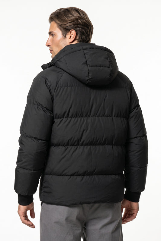 Men’s Winter Warm Hooded Relaxed Fit Puffer Jacket