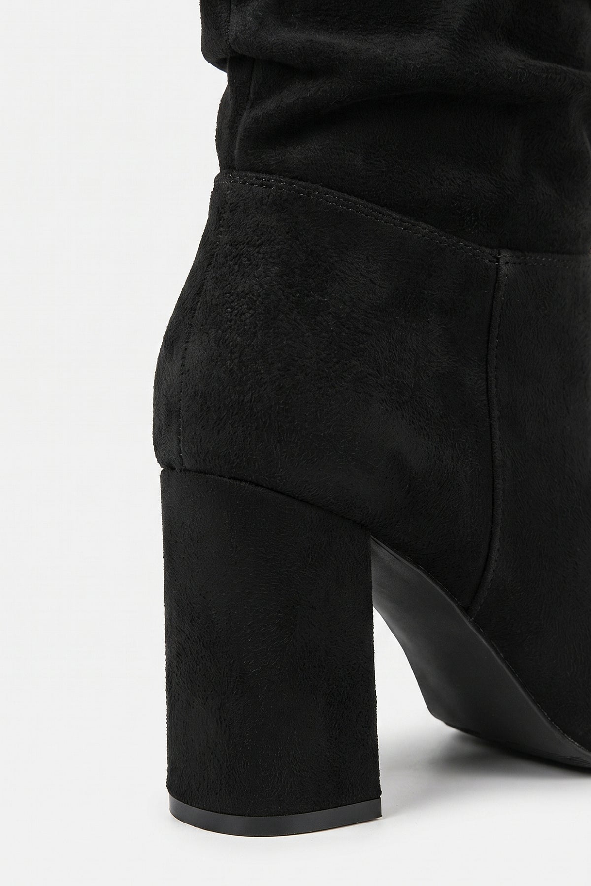 Women’s Winter Suede Slouch Block Heel Knee High Boots