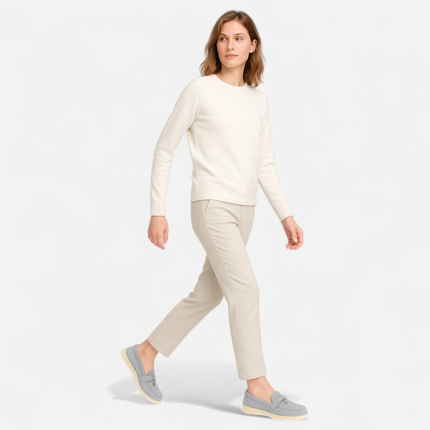 Caurelle | Women's Soft Leather Retro Slip-On Shoes – Chunky Sole Comfort