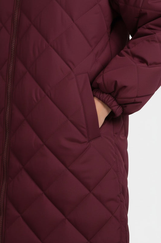 Caurelle | Women’s Elegant Quilted Hooded Coat – Fall/Winter Essential