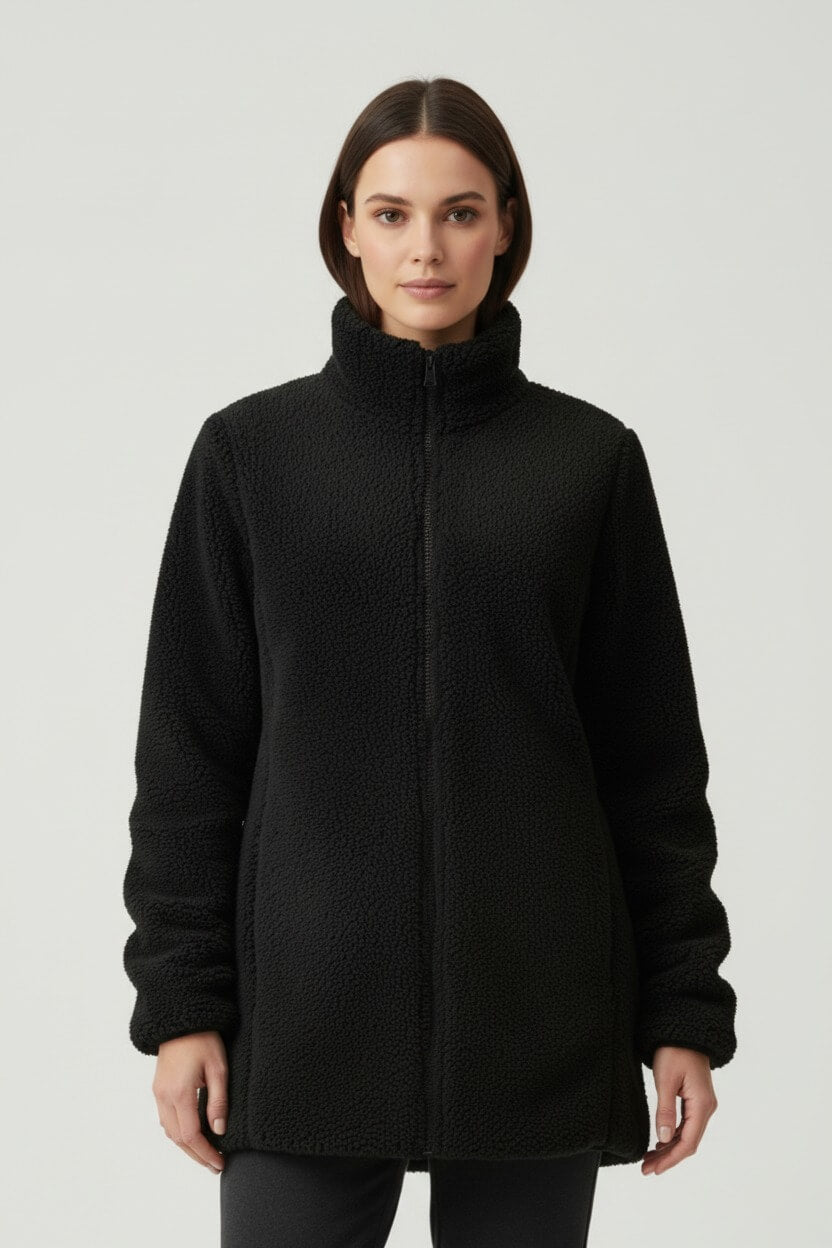 Caurelle | Women’s Zip-Up Teddy Coat – Winter Casual Outerwear