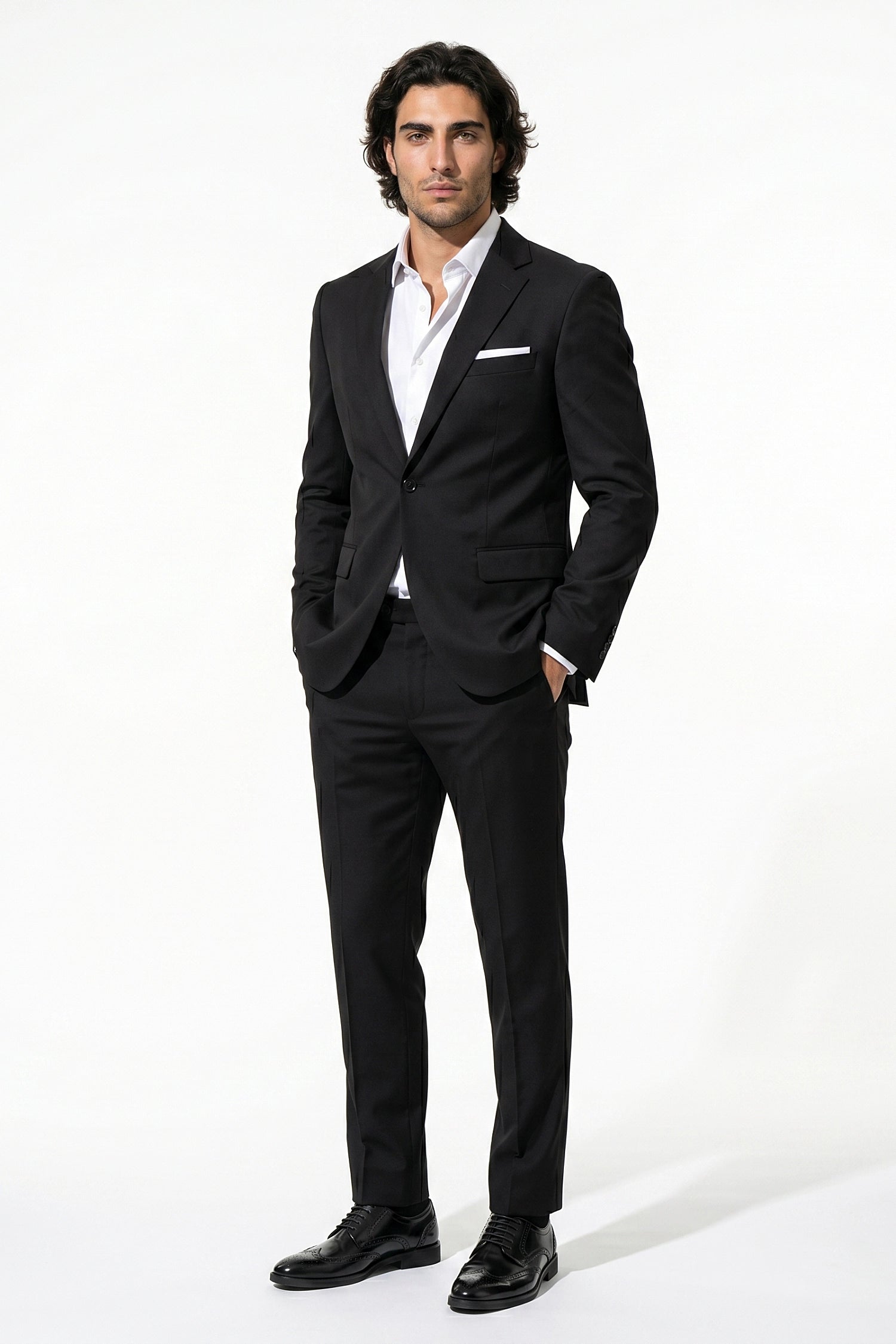 Men's Slim Fit Single Breasted Two Piece Suit