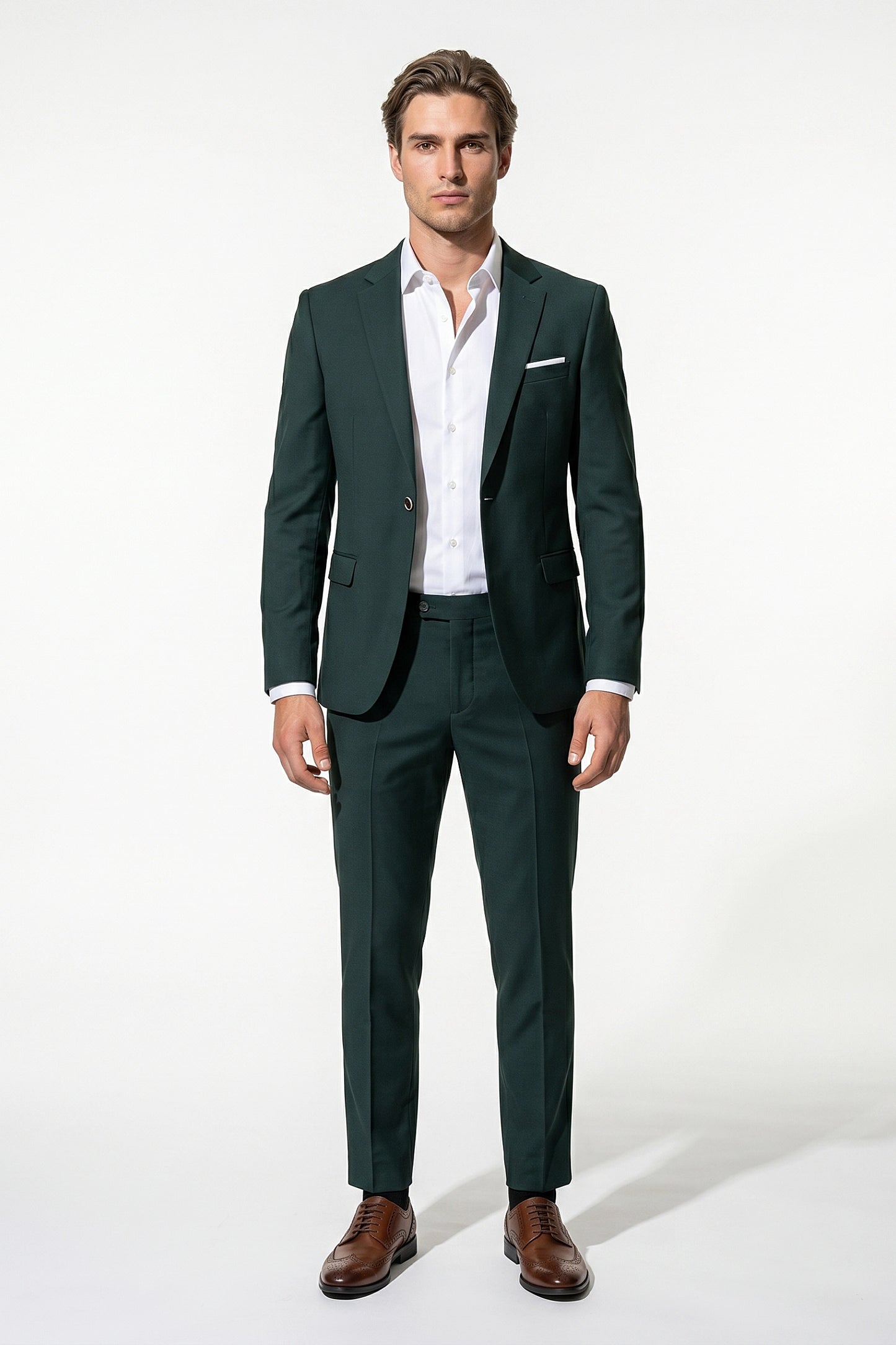 Men's Slim Fit Single Breasted Two Piece Suit