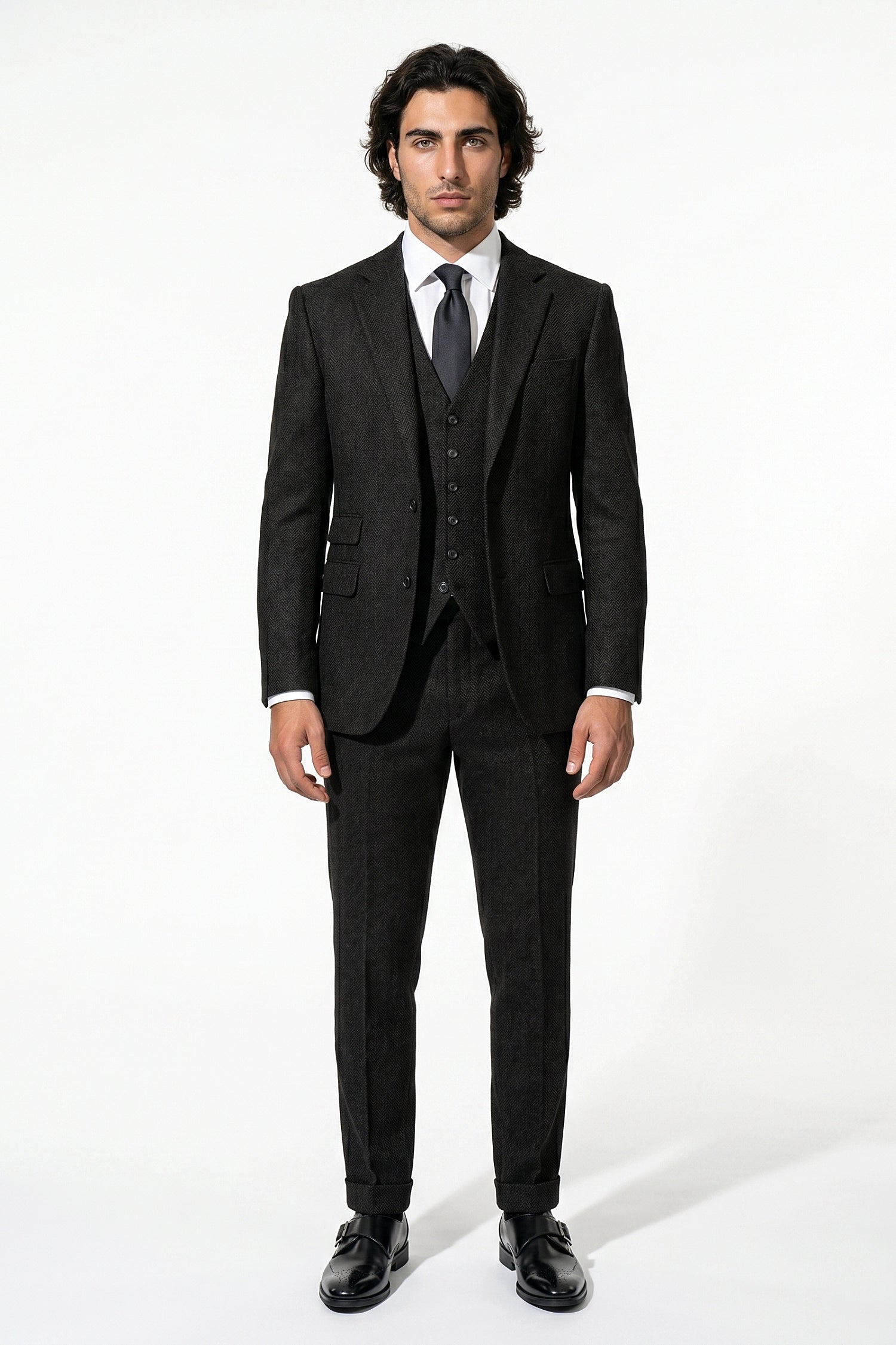 Caurelle | Men’s Slim Fit Suit Heritage Tweed Look