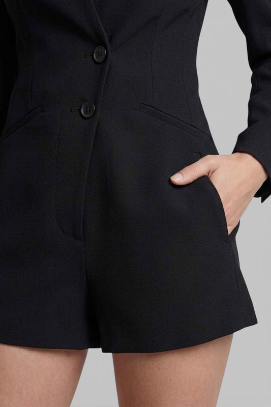 Caurelle | Women’s Black Blazer Playsuit – Single-Breasted