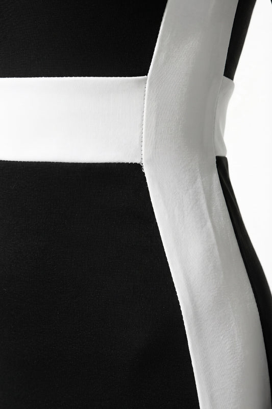 Caurelle | Women’s Black & White Bodycon Maxi Dress