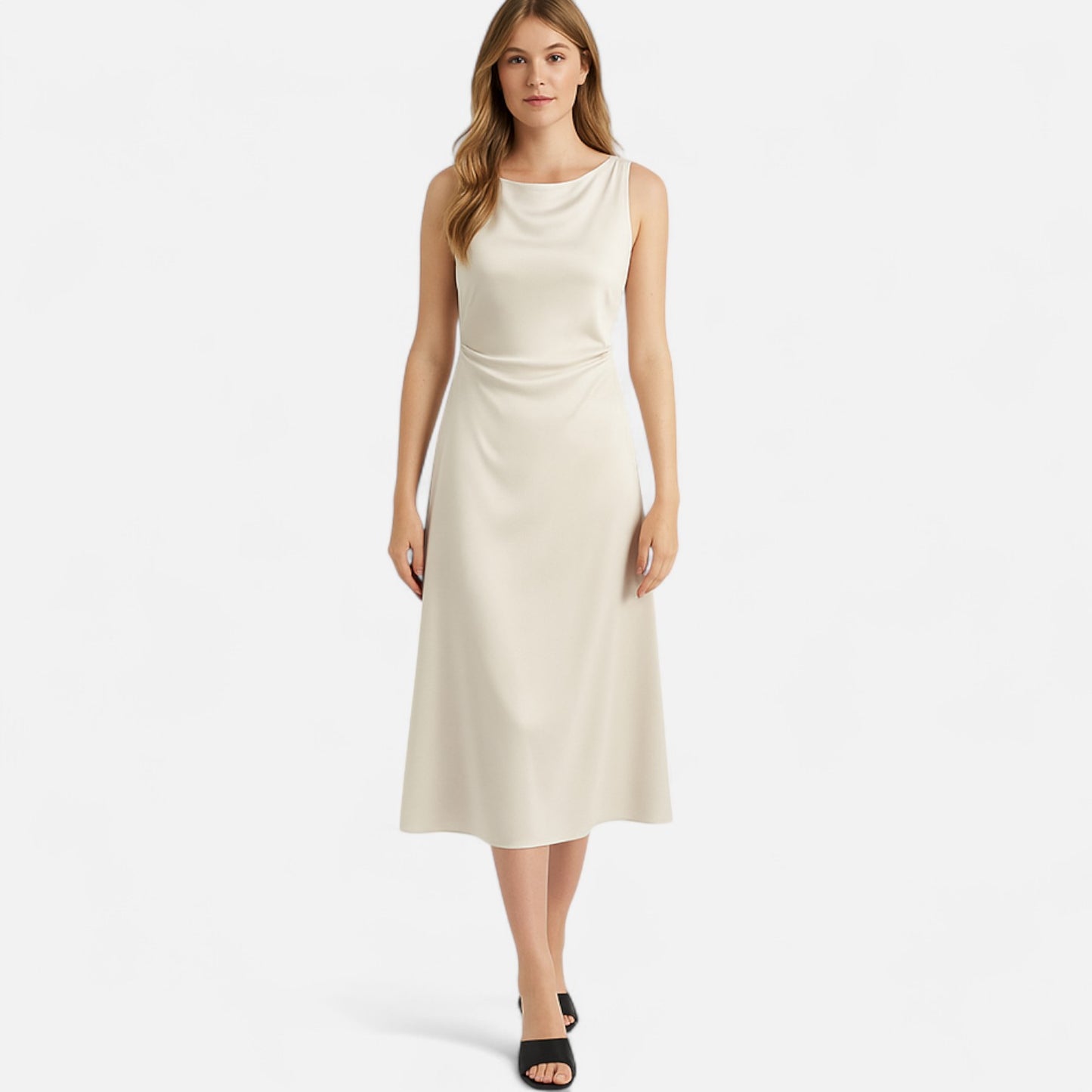 Caurelle | Sleeveless Slip Midi Dress – Effortless Elegance for Every Occasion