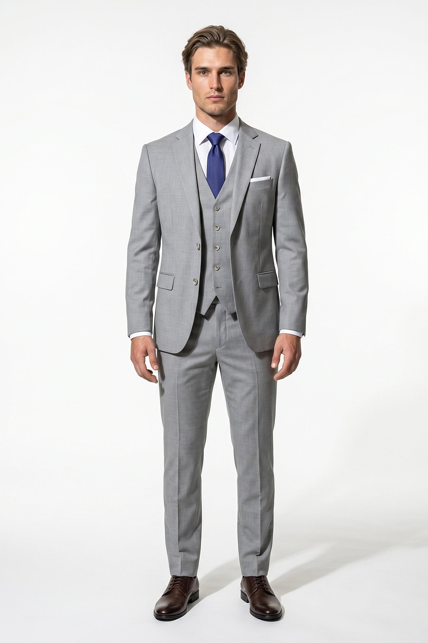 Slim Fit Tailored Three Piece Suit Men Wedding Groom Prom