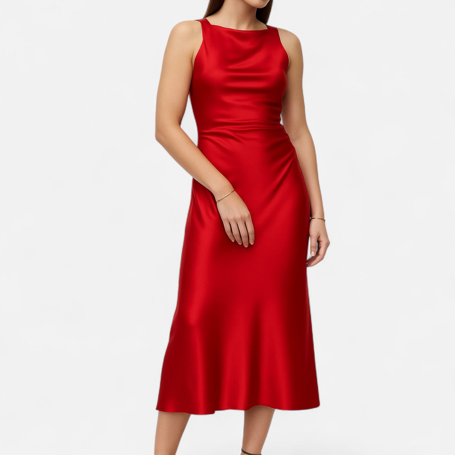 Caurelle | Sleeveless Slip Midi Dress – Effortless Elegance for Every Occasion