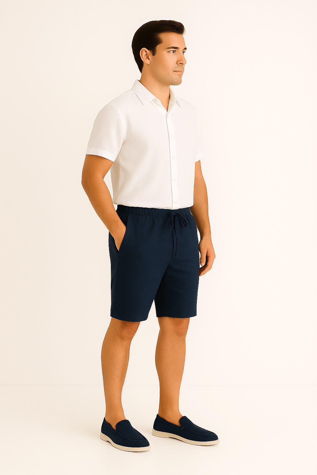 Caurelle | Men's Cotton-Linen Summer Shorts – Lightweight Comfort for Active Days