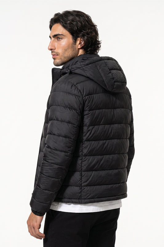 Men's Lightweight Warm Hooded Quilted Puffer Jacket