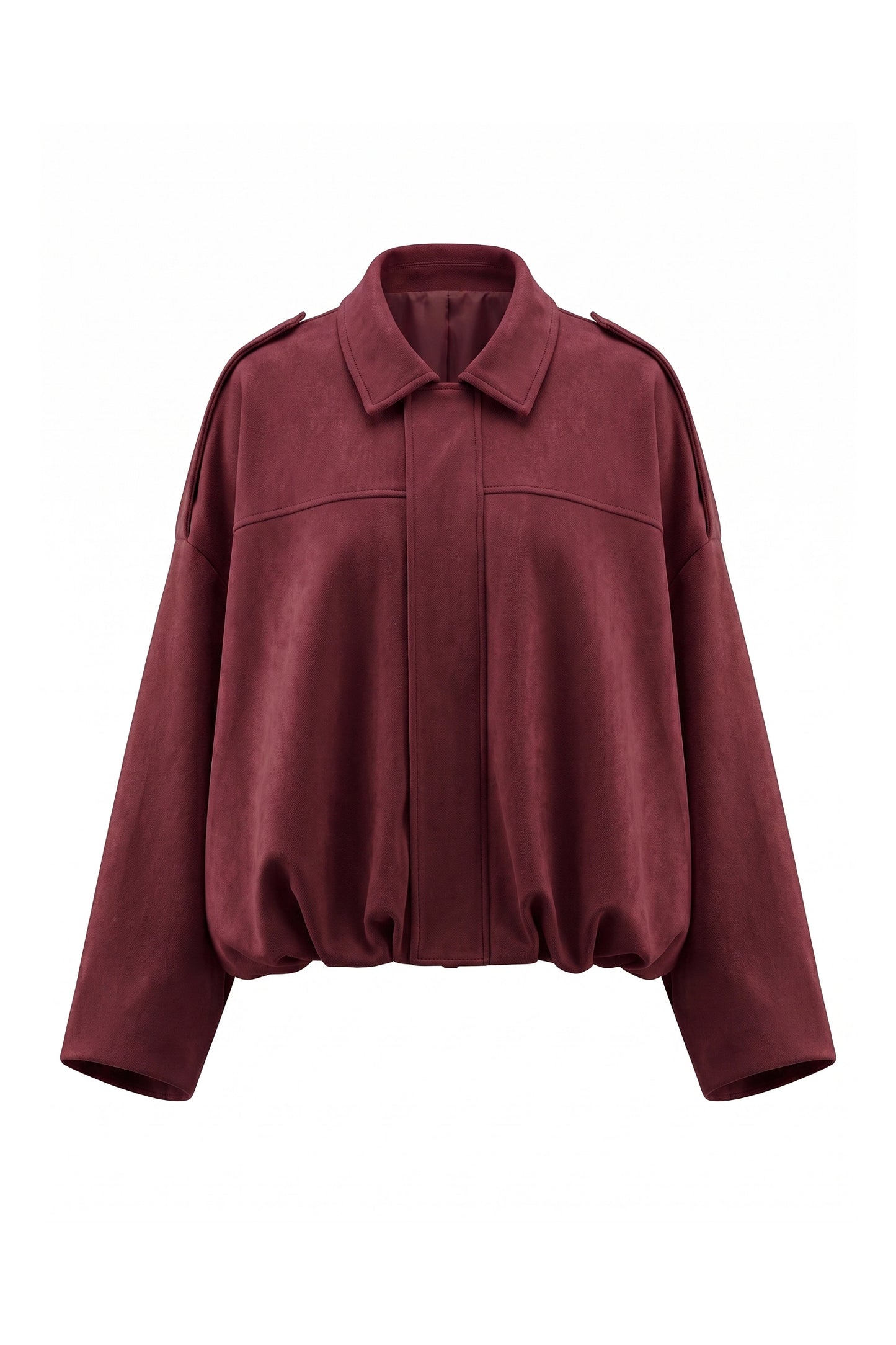 Women’s Winter Cropped Bomber Jacket with Oversized Fit