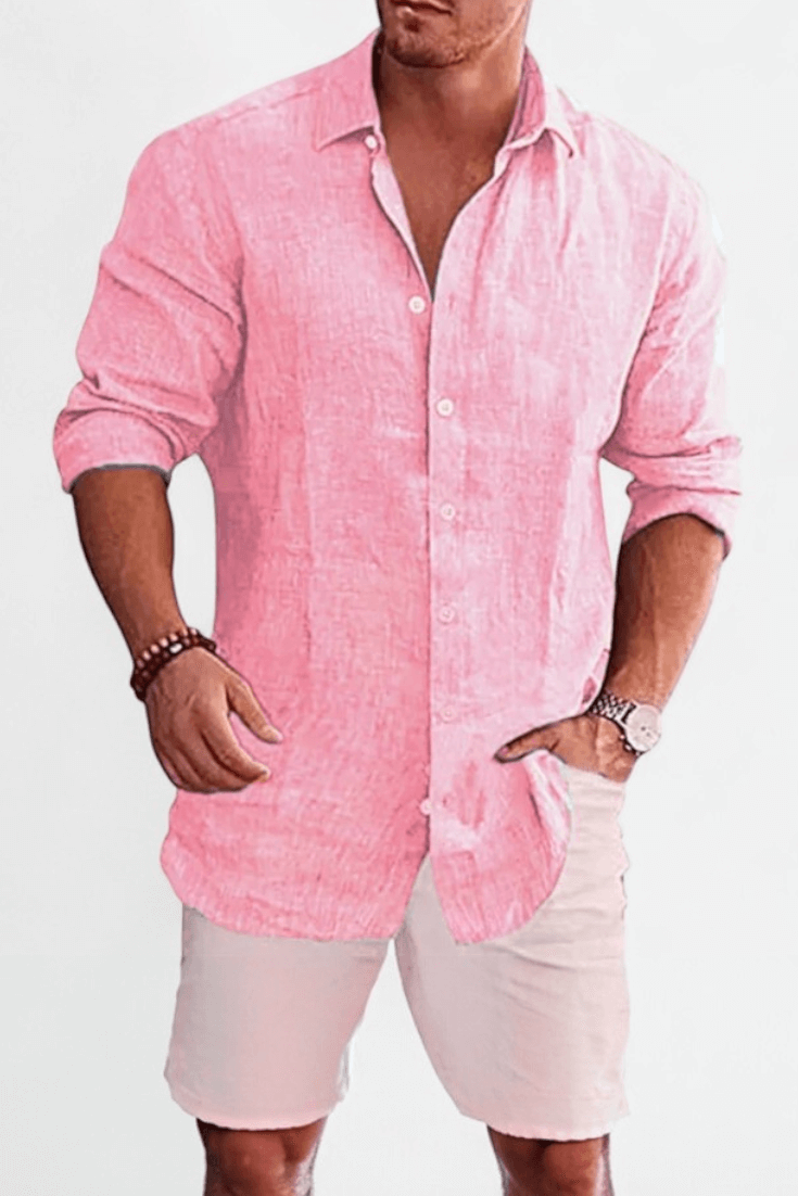 Caurelle | Men's Cotton-Linen Autumn Shirt – Effortless Style & Comfort