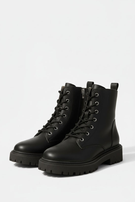 Caurelle | Women’s Ankle Boots – Fleece-Lined Lace-Up Winter Warmth