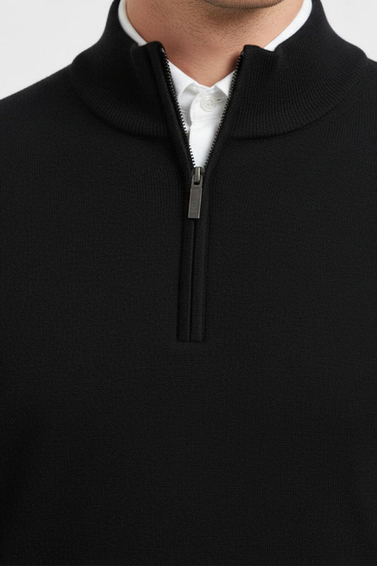 Caurelle | Men’s Wool Half-Height Collar Half-Zip Jumper