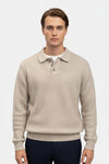Caurelle | Men’s Knitted Jumper – Polo Collar High Stretch Autumn Winter