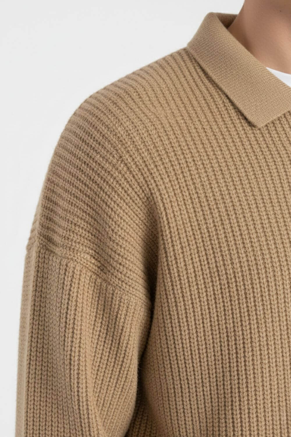Caurelle | Men’s Knitted Jumper – Loose Polo Collar Autumn Winter