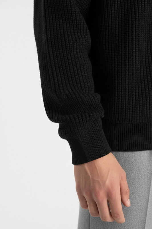 Caurelle | Men’s Knitted Jumper – Loose Polo Collar Autumn Winter