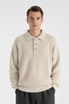 Caurelle | Men’s Knitted Jumper – Loose Polo Collar Autumn Winter