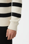 Caurelle | Men’s Knitted Jumper – Striped Half-Zip Pullover