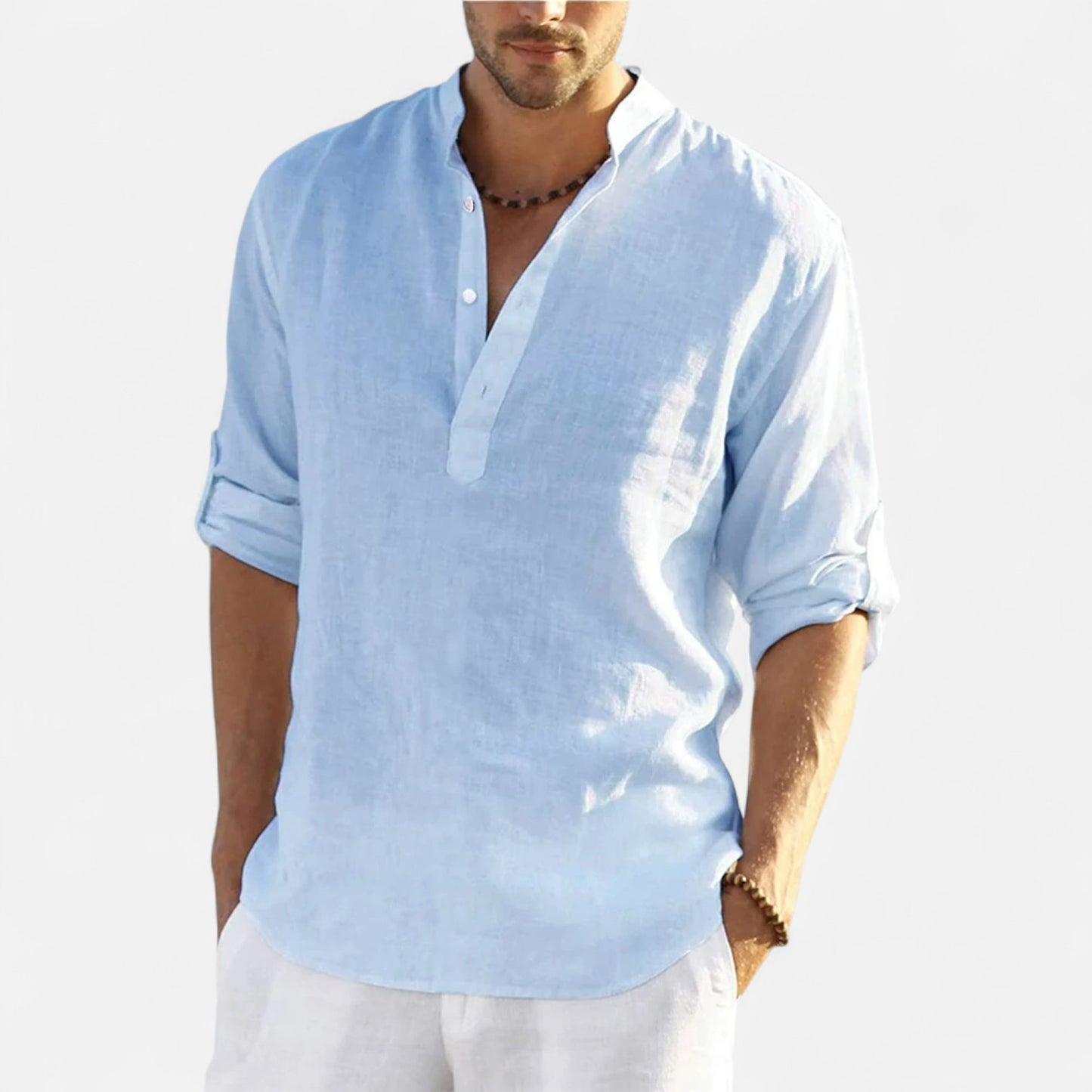 Caurelle | Men's Cotton-Linen Long Sleeve Shirt – Effortless Style for Spring & Autumn