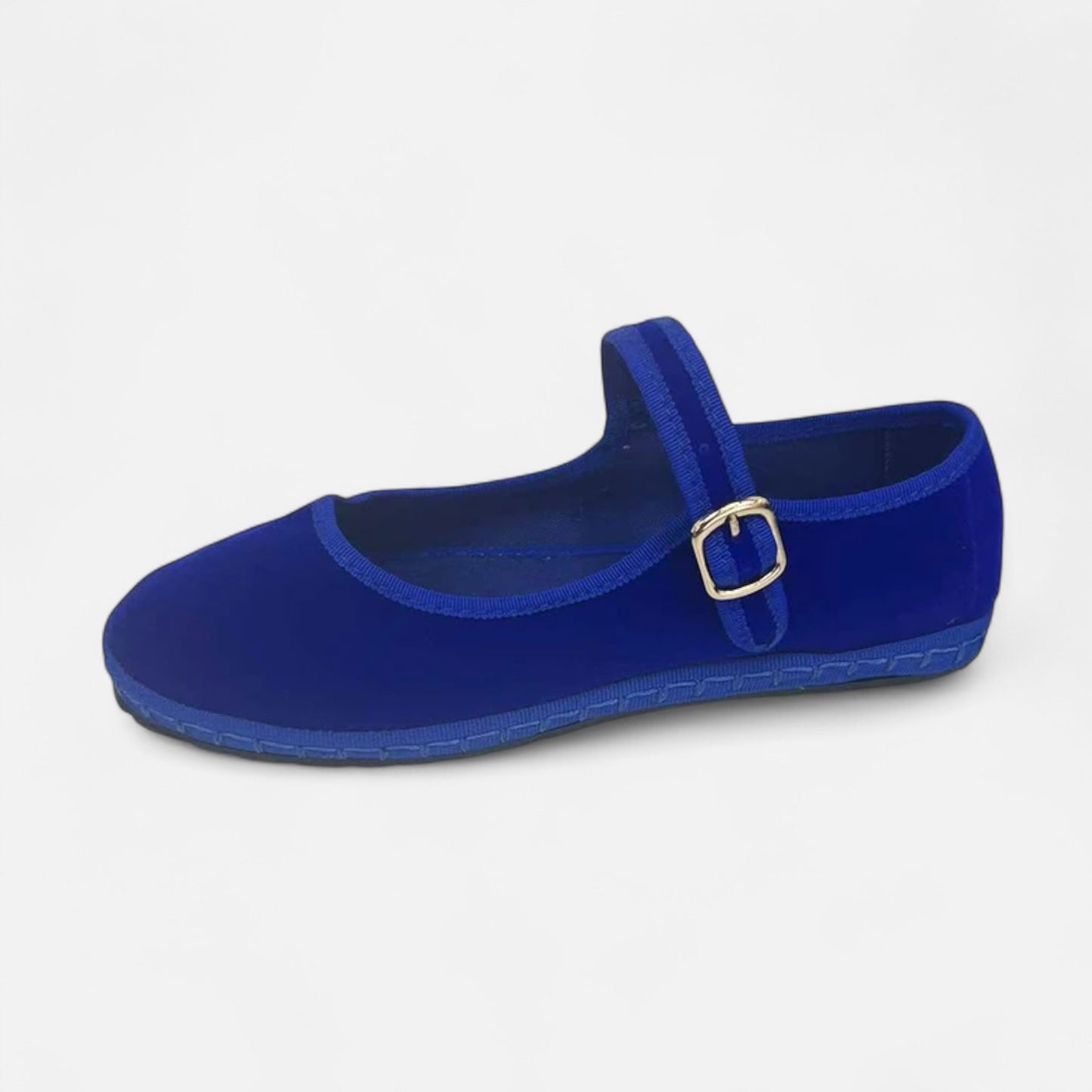Caurelle | Hand-Stitched Red Cloth Ballet Flats – Effortless Elegance for Every Step