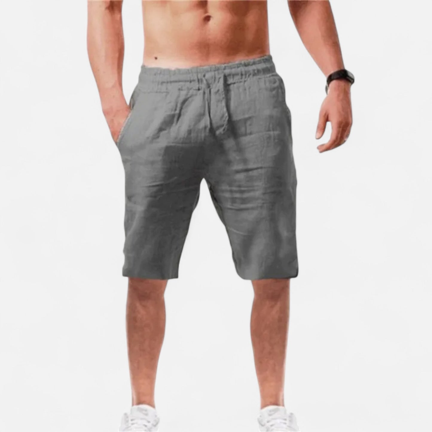 Caurelle | Men's Cotton-Linen Summer Shorts – Lightweight Comfort for Active Days