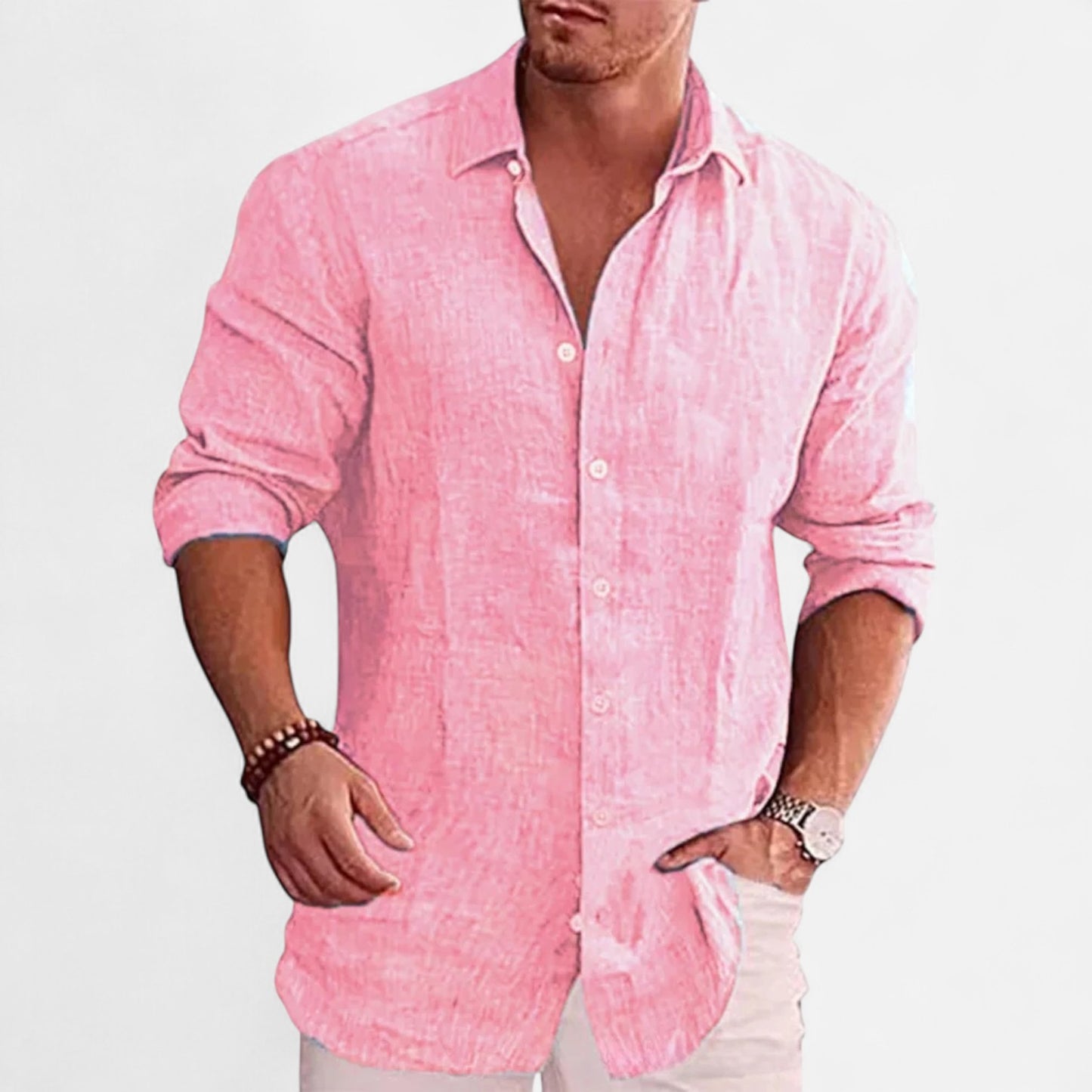 Caurelle | Men's Cotton-Linen Autumn Shirt – Effortless Style & Comfort