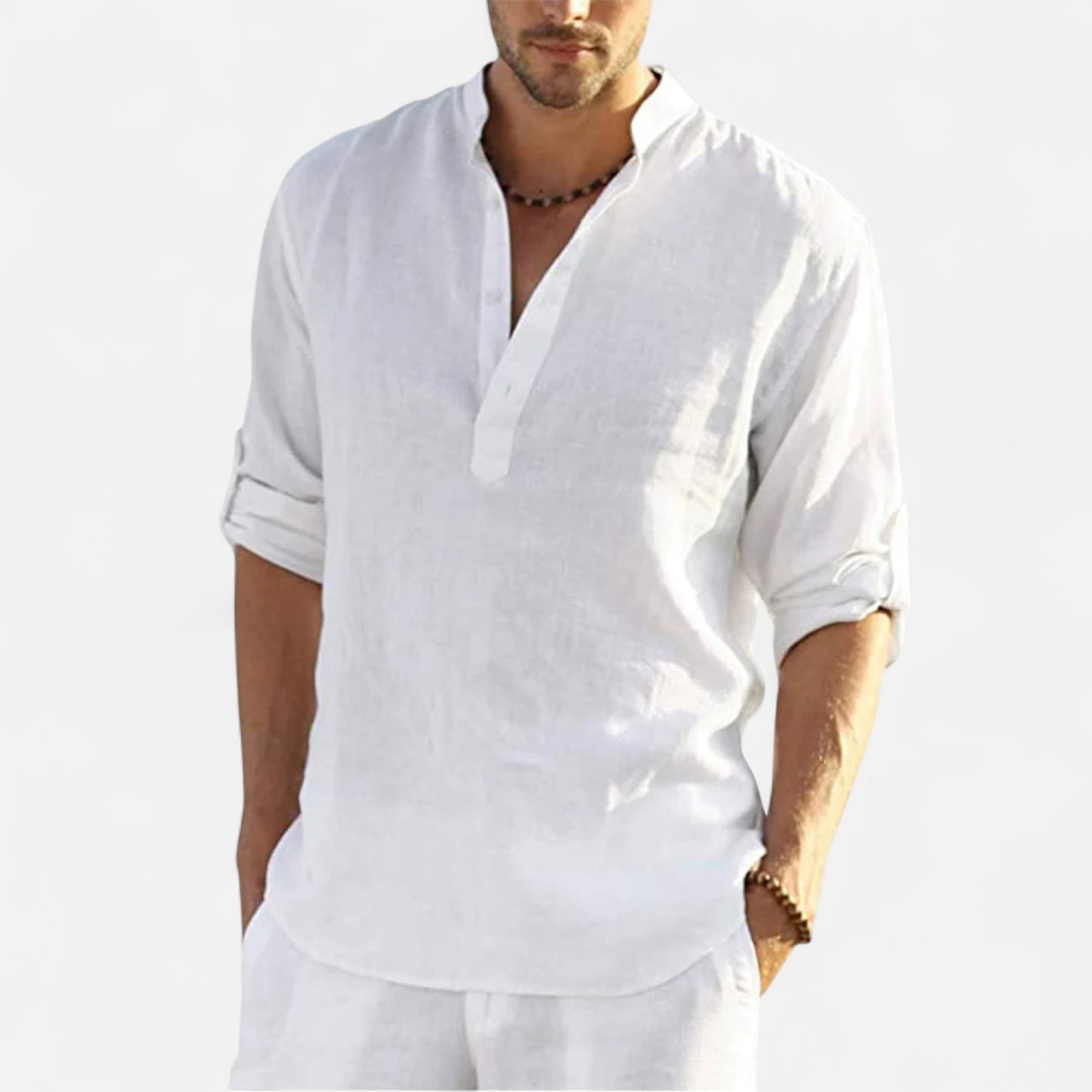 Caurelle | Men's Cotton-Linen Long Sleeve Shirt – Effortless Style for Spring & Autumn