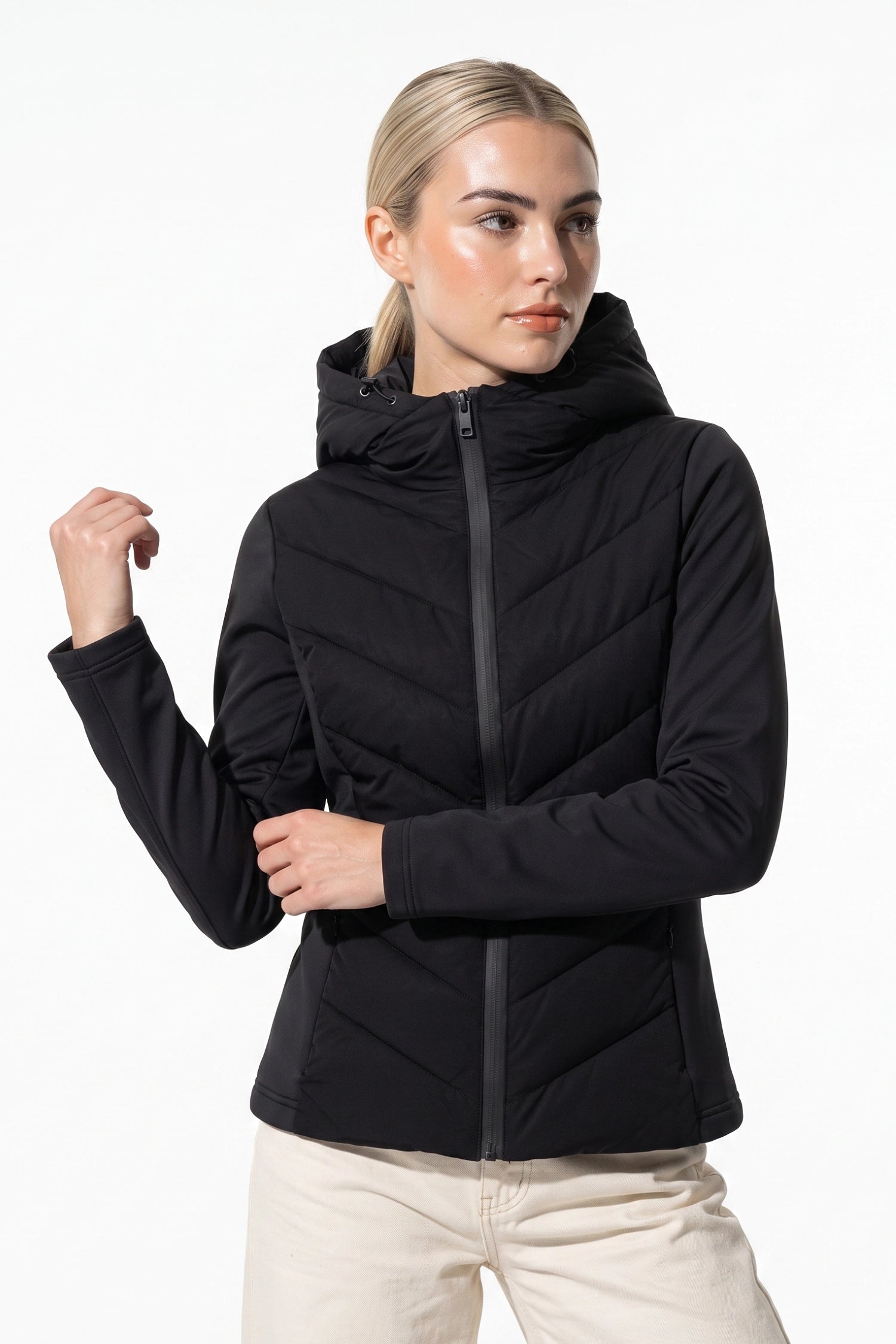 Women's Winter Lightweight Hooded Puffer Jacket