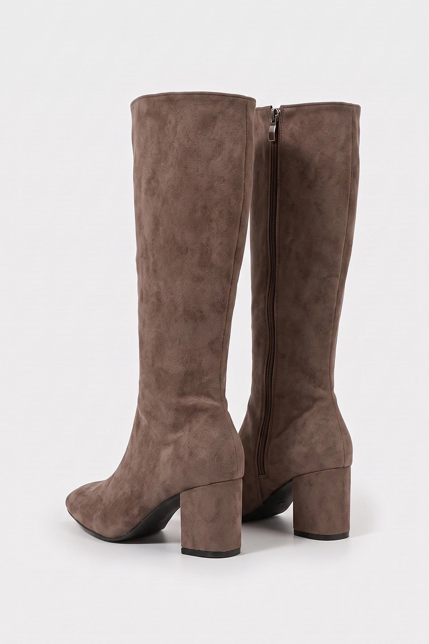 Women's Winter Block Heel Suede Knee High Boots