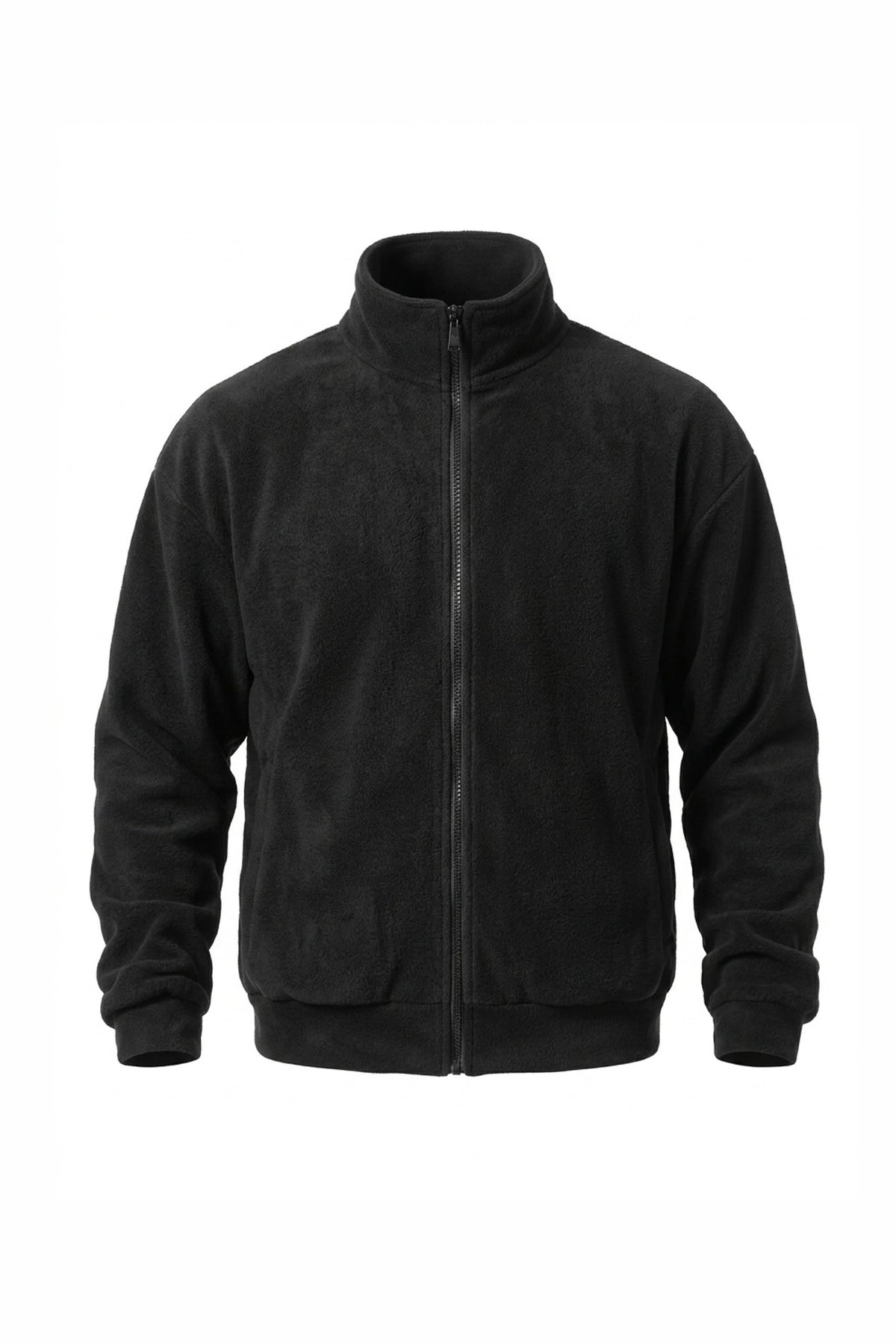 Men’s Winter Warm Fleece Cardigan Stand Collar Full Zip