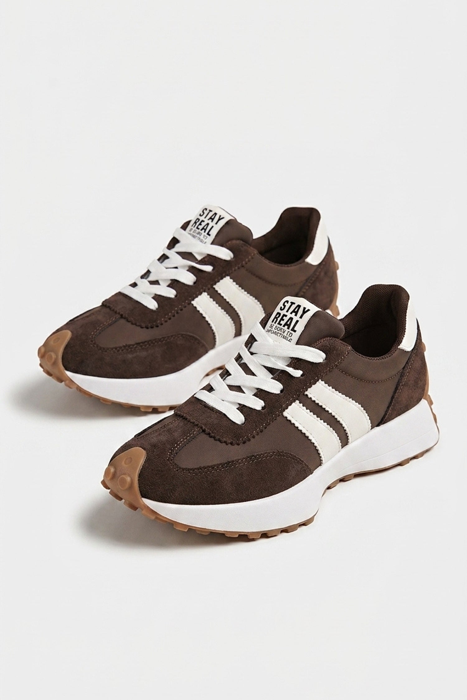 Women’s Casual Platform Retro Suede Trainers