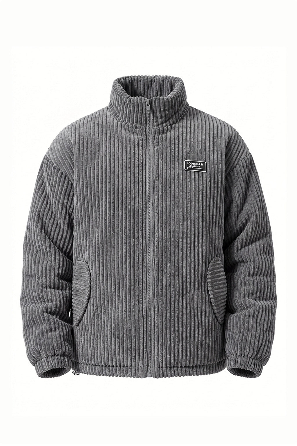 Men's Winter Warm Corduroy Padded Jacket with High Collar