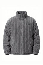 Men's Winter Warm Corduroy Padded Jacket with High Collar