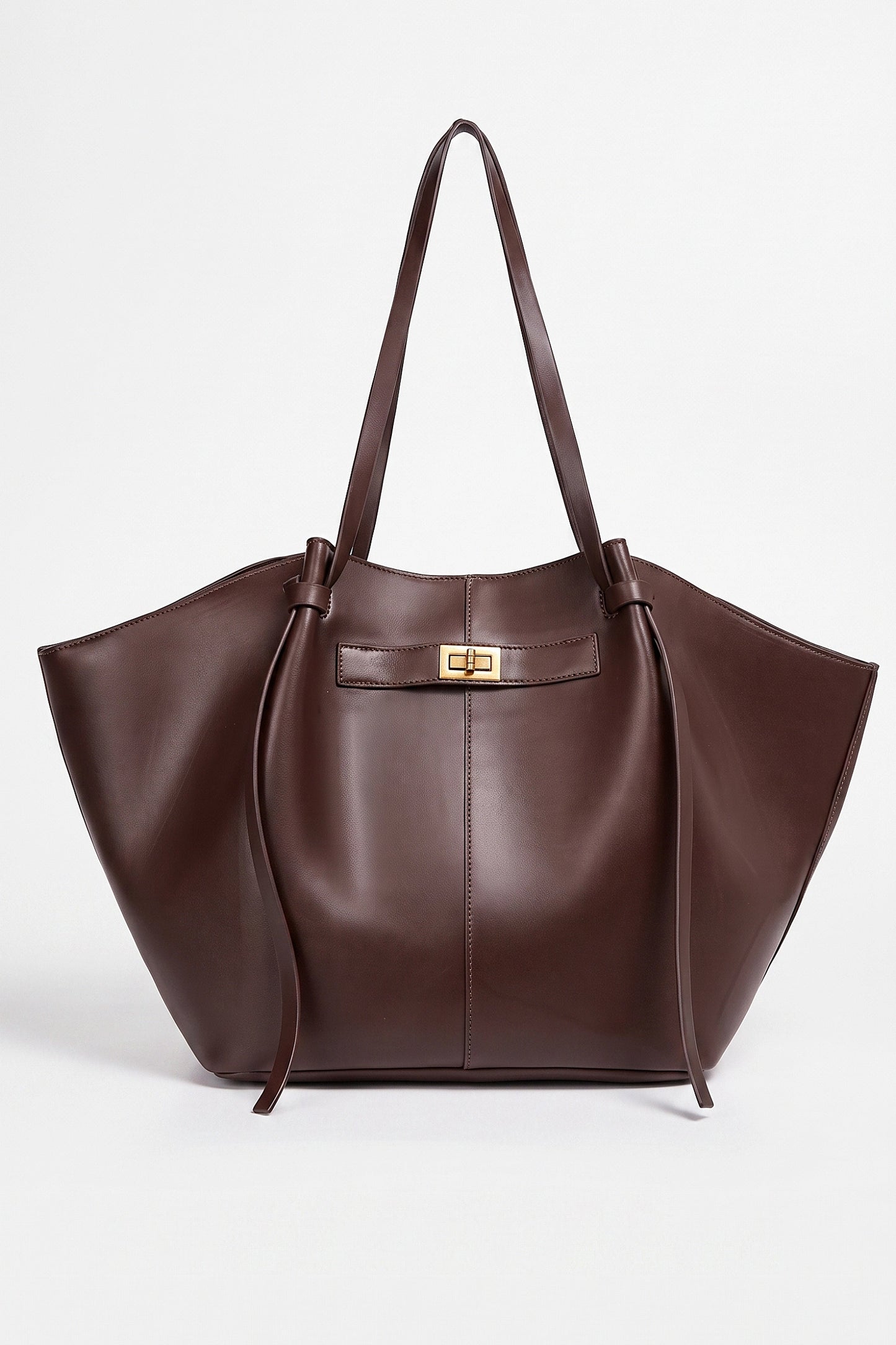 Women's Spacious Leather Shoulder Tote Bag