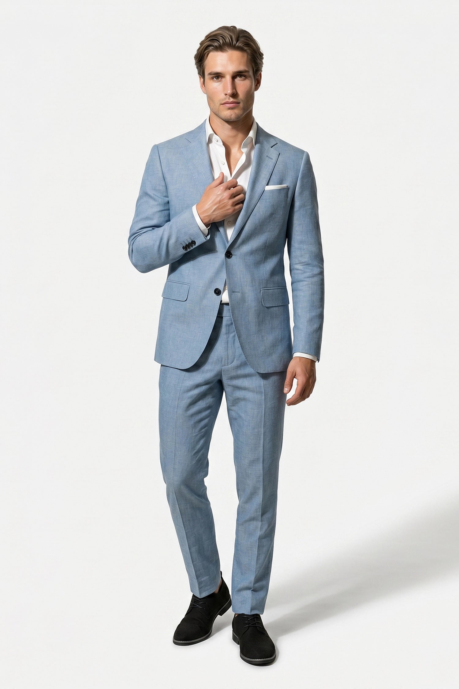 Caurelle | Men’s Linen Style Suit Classic Casual Elegance
