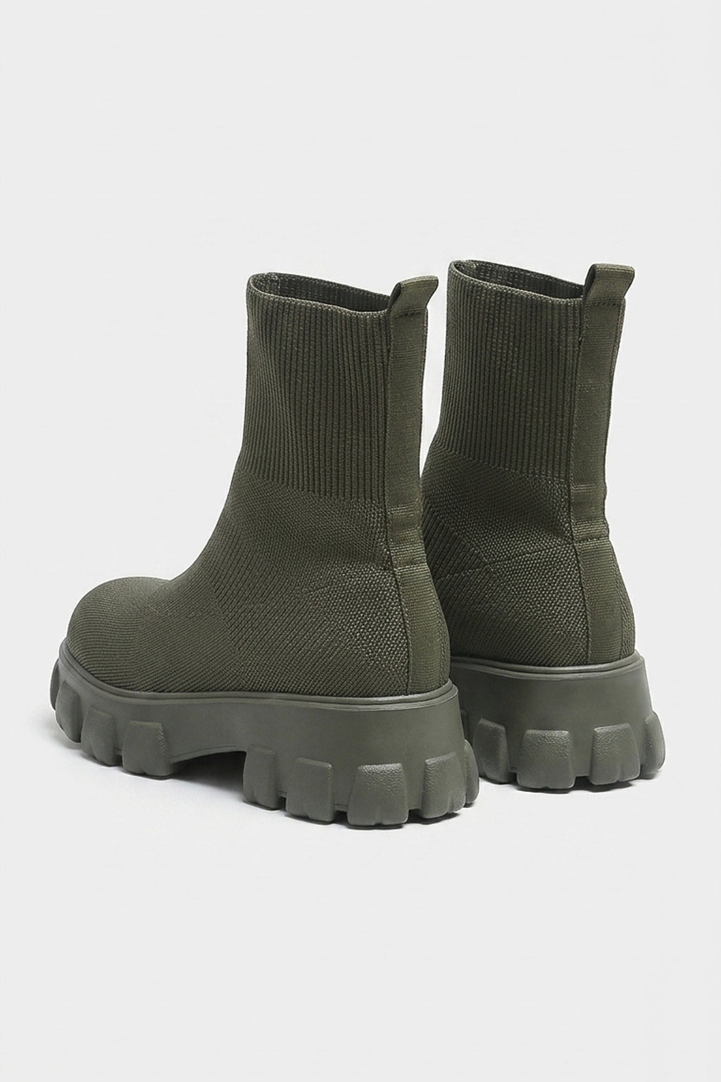 Women's Winter Easy Wear Sock Ankle Boots with Chunky Platform Sole